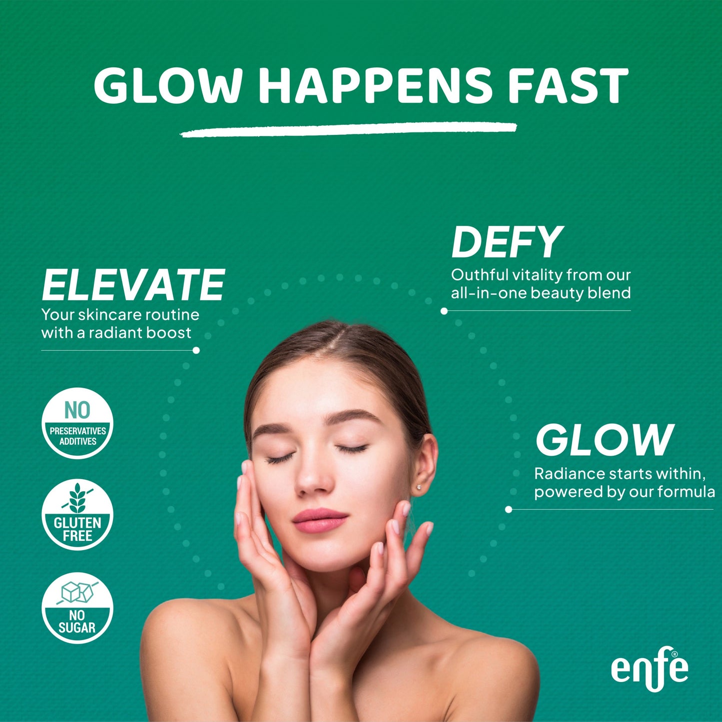 enfe Brazilian Bovine collagen Peptides,300g (Unflavored), 90% Protein & 18 Amino acids For overall health, 100% Grass-Fed & Halal