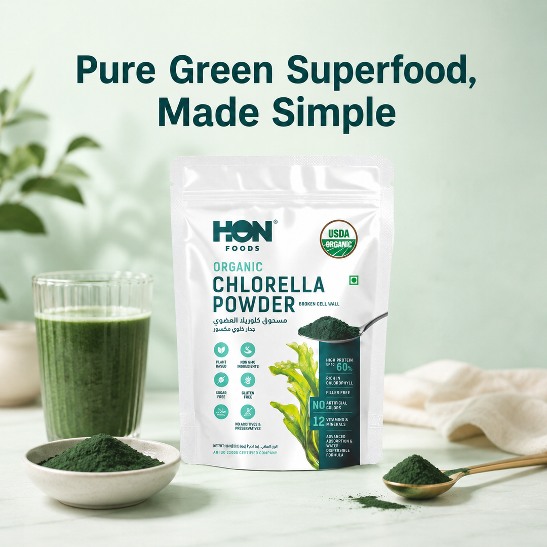 Organic Chlorella Powder Broken Cell Wall 100g – Natural Detox & Antioxidant Support - Rich in Chlorophyl & Up to 60% Plant Protein -12 Vitamins & Minerals -Fast Absorption & Water Dispersible- Sugar Free