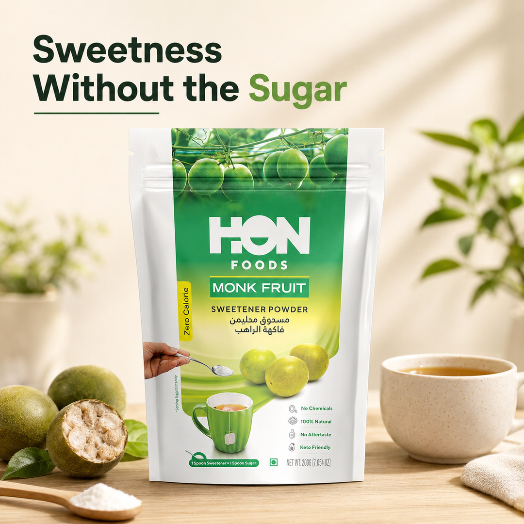 Monk Fruit Sweetener Powder with Erythritol | Monk Fruit Sugar Extract For Cooking & Baking | Natural Sugar Replacer – 200 grams