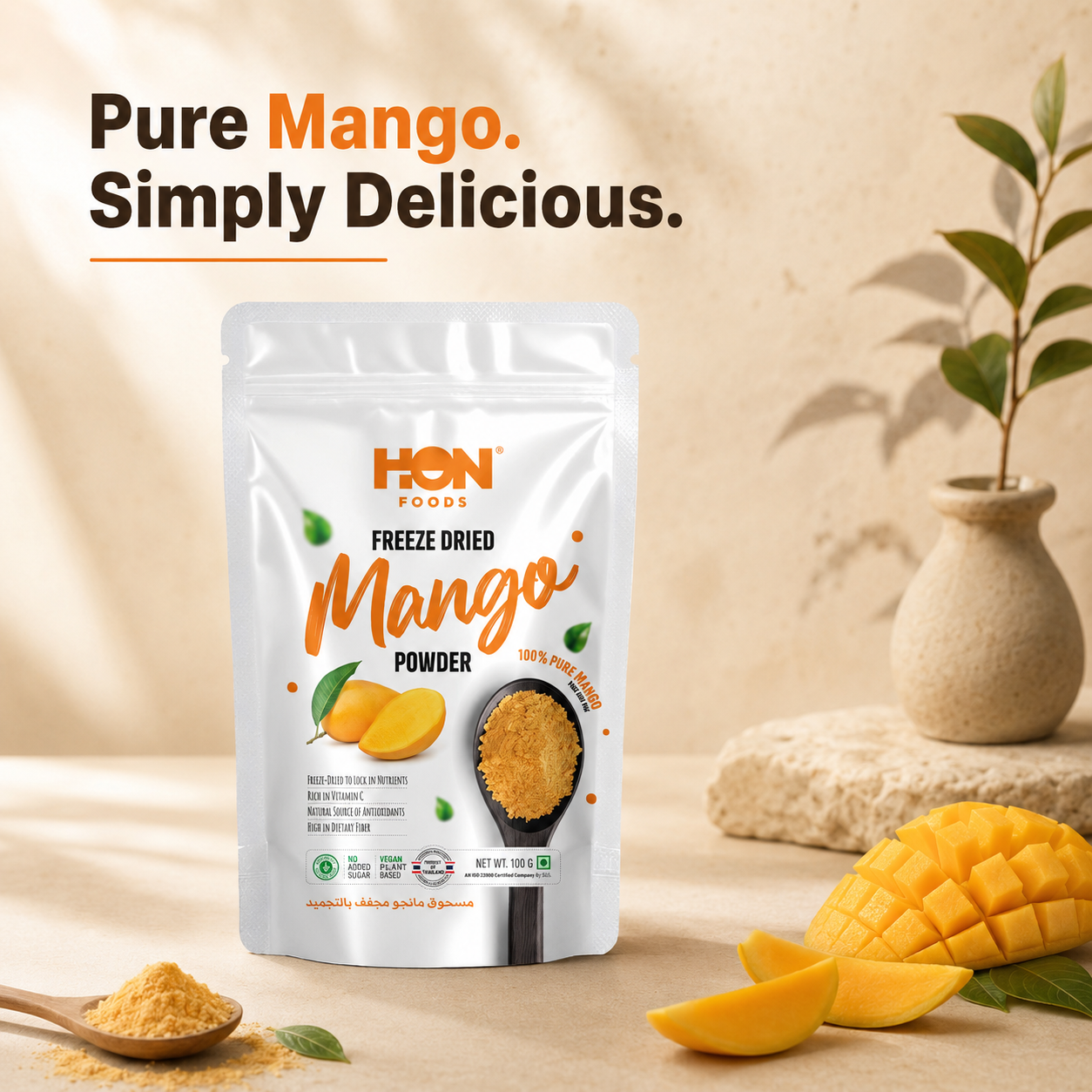 Freeze Dried Mango Drink Powder, Pure Natural 100 gm