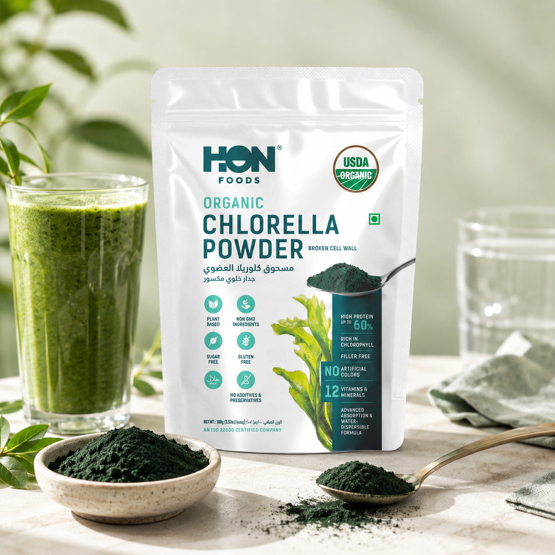 Organic Chlorella Powder Broken Cell Wall 100g – Natural Detox & Antioxidant Support - Rich in Chlorophyl & Up to 60% Plant Protein -12 Vitamins & Minerals -Fast Absorption & Water Dispersible- Sugar Free