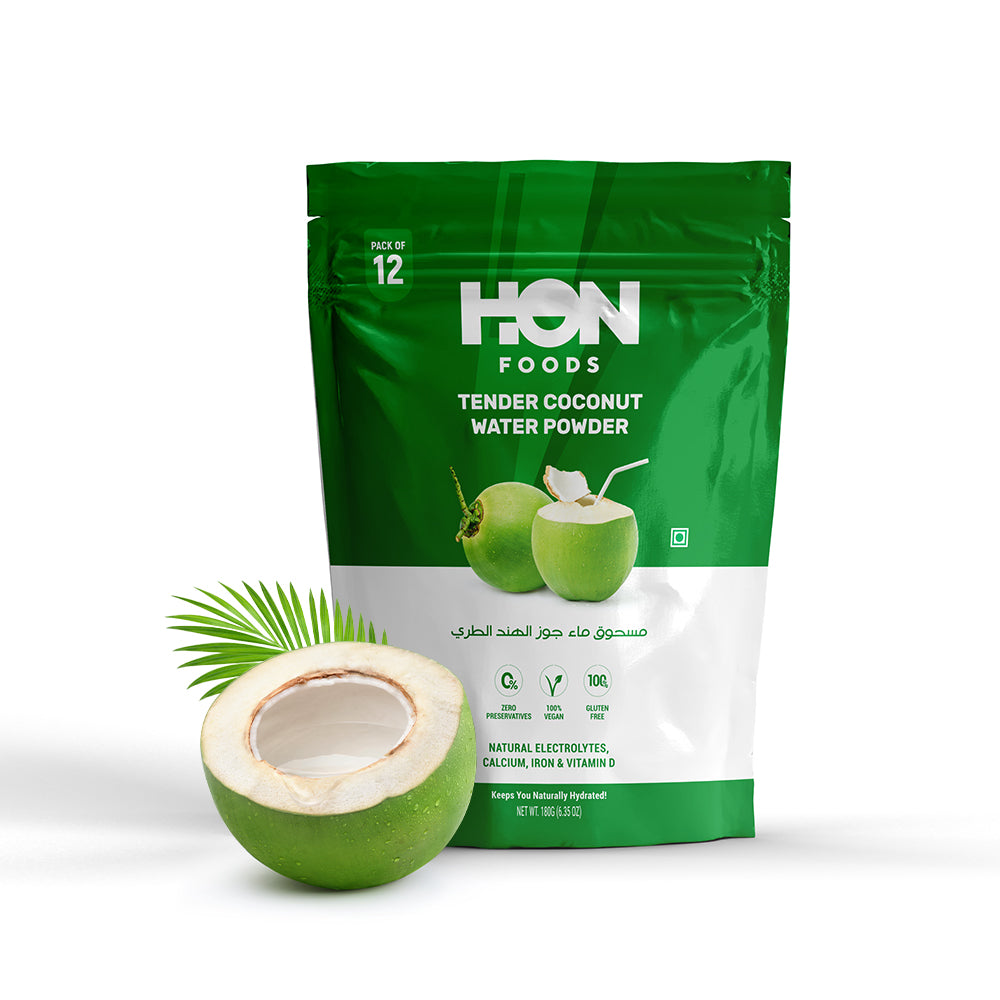 Tender Coconut Water Powder with Natural Electrolytes for Hydration & Healthy Skin (Pack of 12 Sachet)