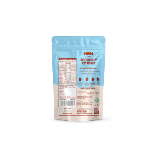 HON FOODS Chicory Root Powder 200 Gram (7 OZ) | Roasted & Granulated | Gluten Free | Rich Source of Inulin Fiber
