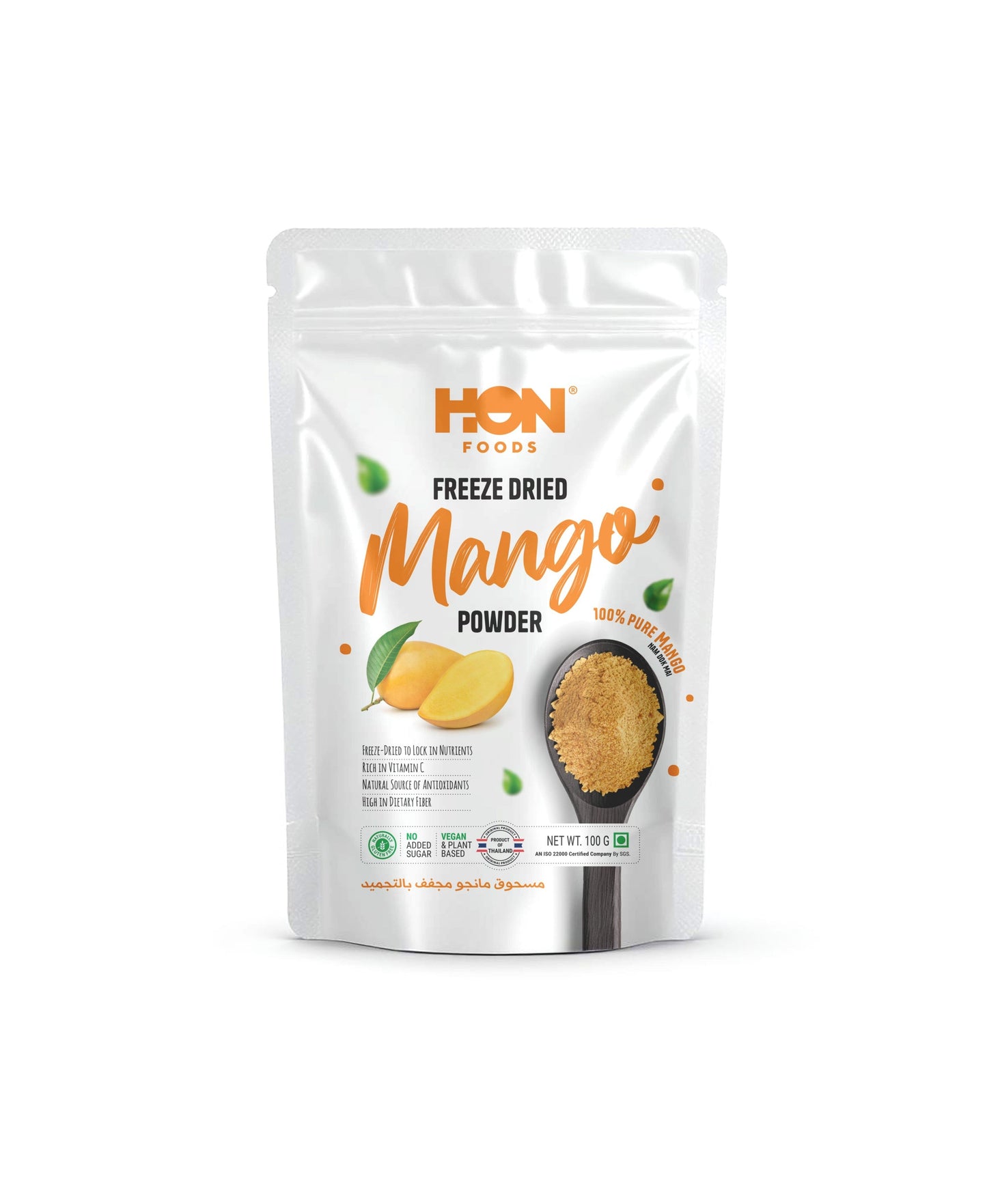 HON FOODS Freeze Dried Mango Drink Powder, Pure Natural 100 gm