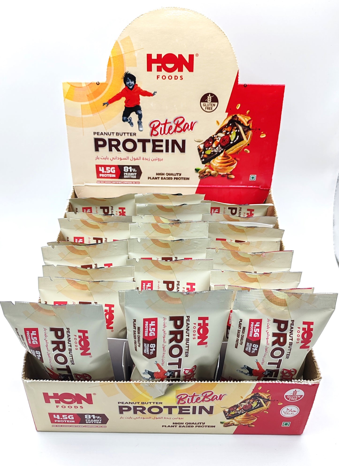 HON FOODS Peanut Butter Protein Bite Bar (Pack of 24)
