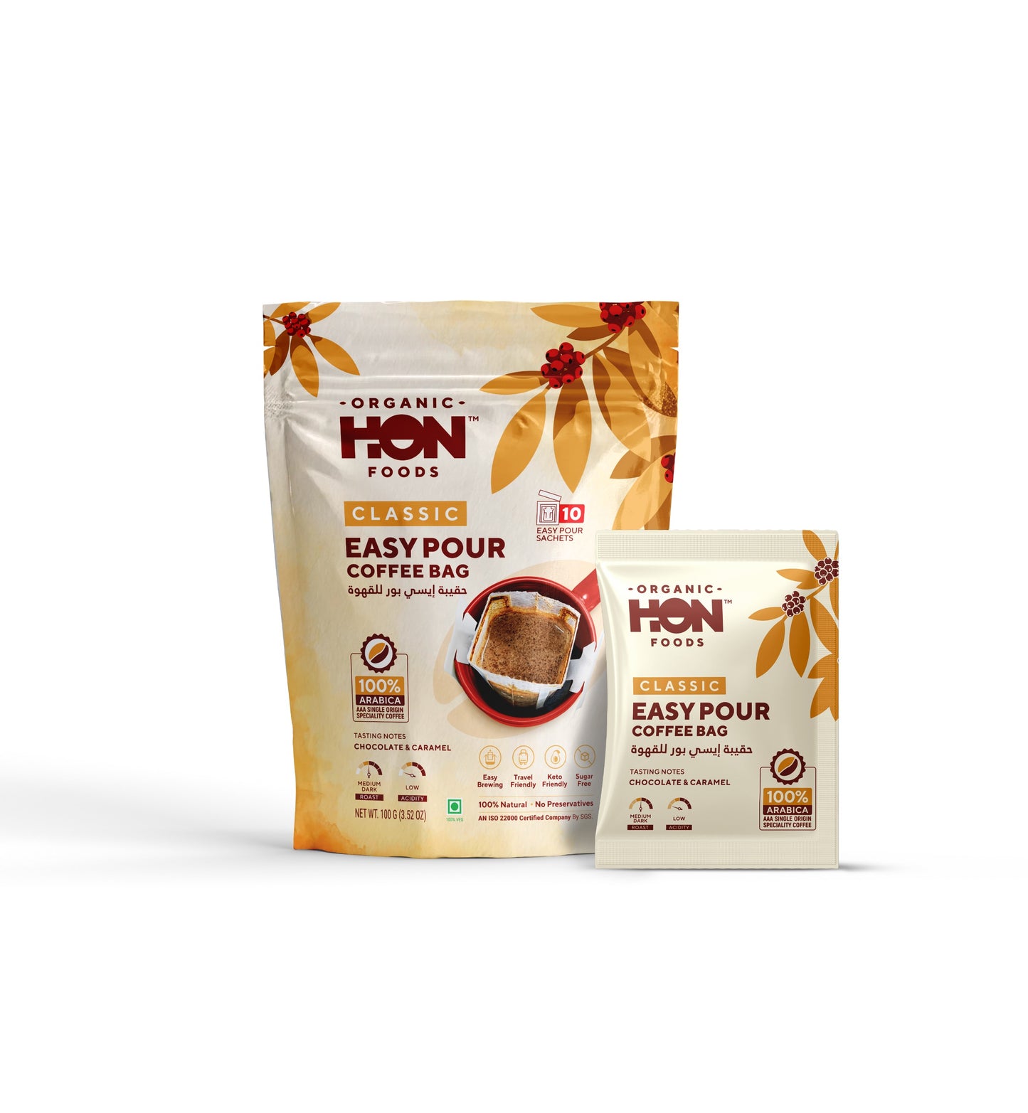 HON FOODS Classic Easy Pour Coffee Bag (Pack of 10 Sachet)