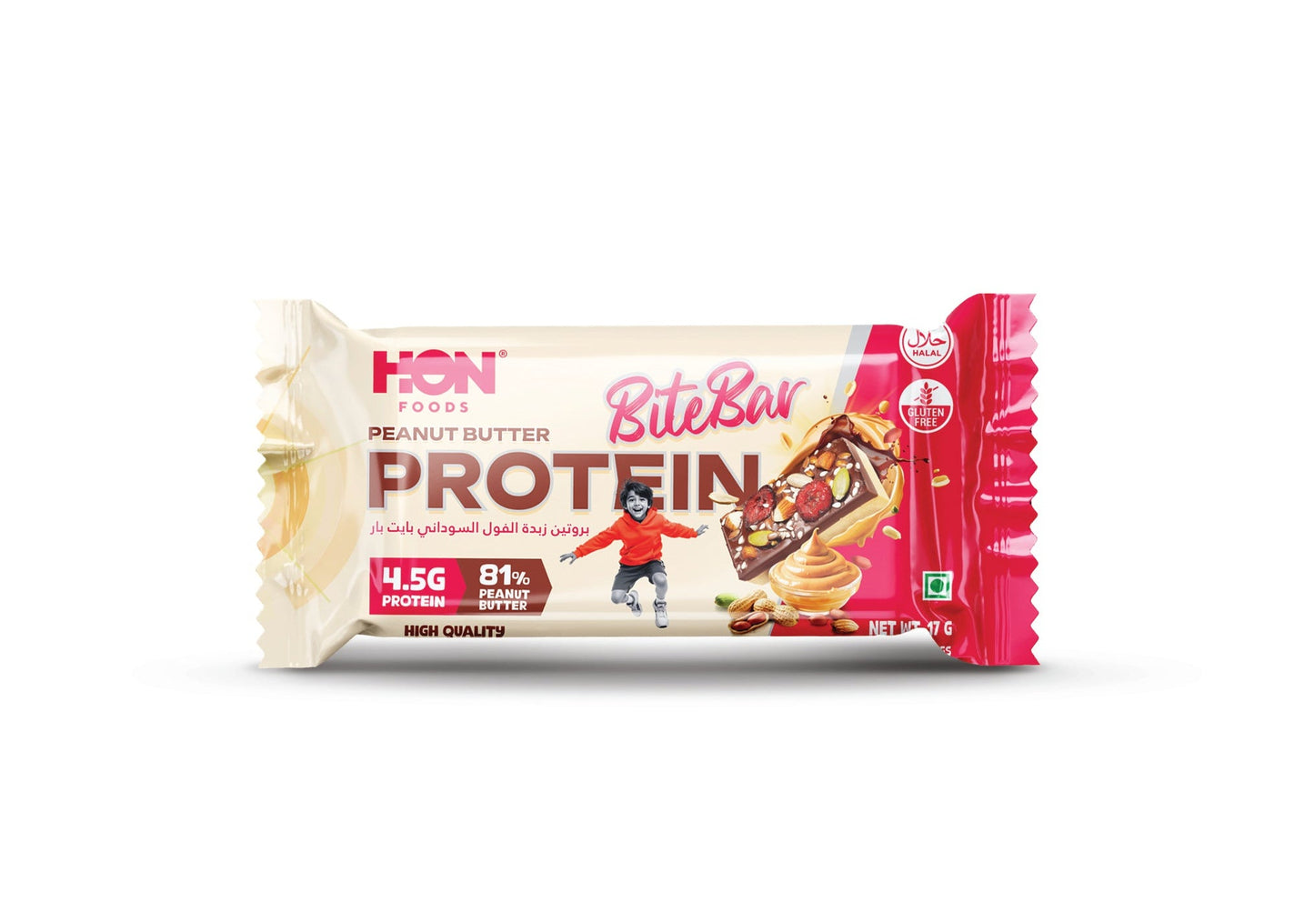 HON FOODS Peanut Butter Protein Bite Bar (Pack of 24)